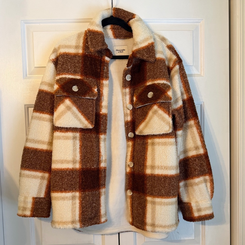 Abercrombie & Fitch Brown, Orange, and Cream Jacket